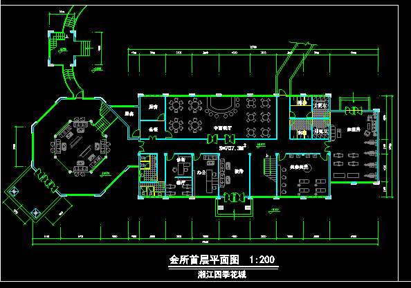 湘江四季花城會所平面圖