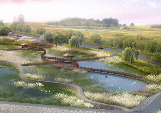 濕地公園設(shè)計(jì)CAD及效果圖